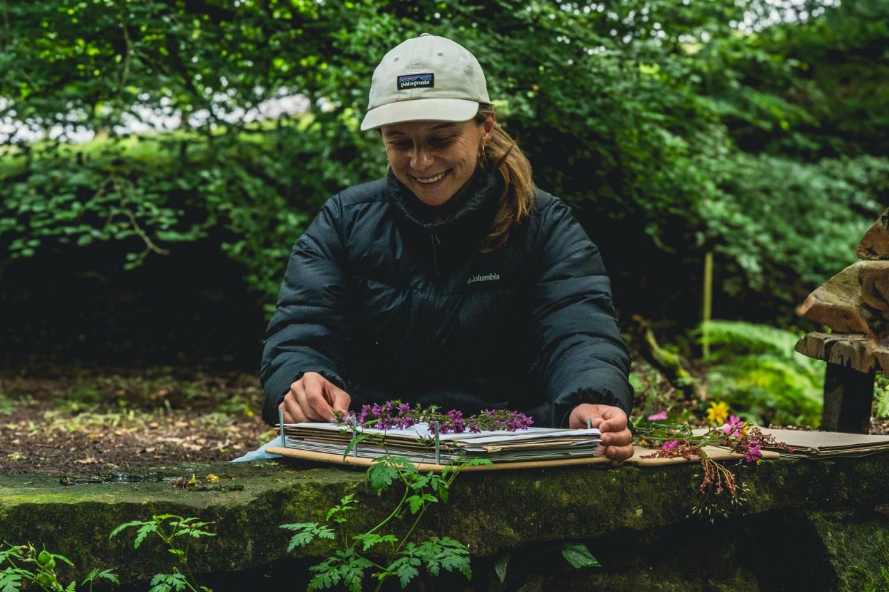 Amy Quinn flower pressing as part of her creative practice