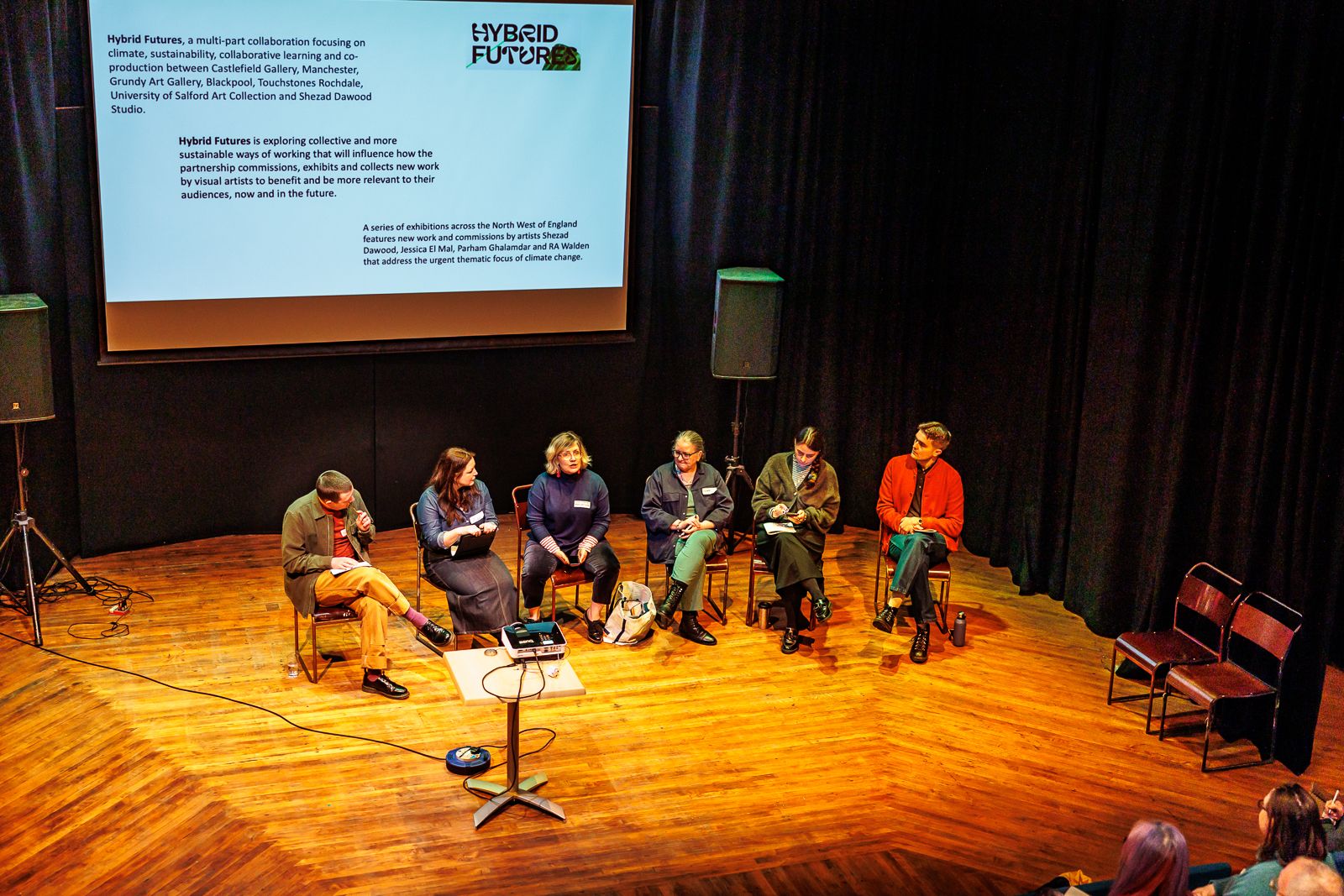 Alex O'Toole on the panel at Lancashire Arts Exchange.